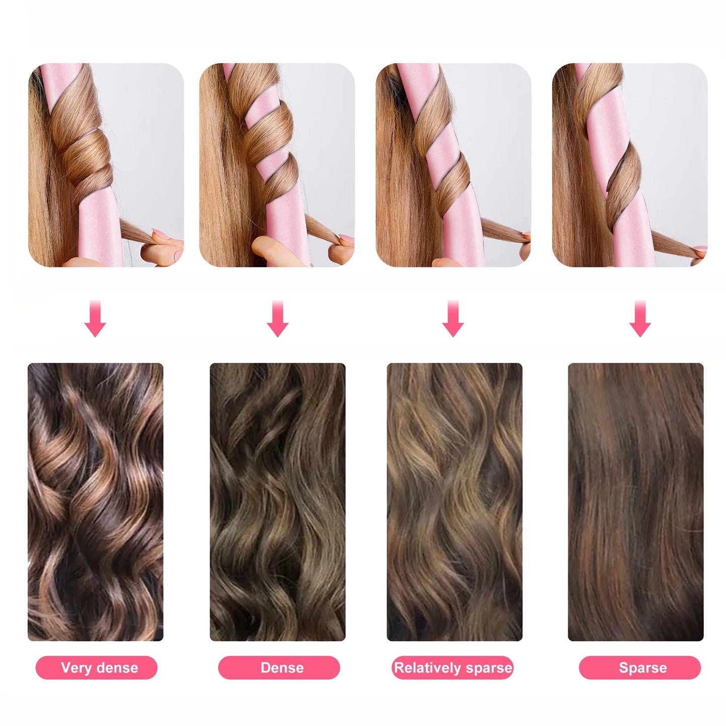 Heatless Curling Headband,  Hair Curling Rod, No Hot Hair Roller, Foam Curl Ribbon with Hair Claw Clip and Scrunchies